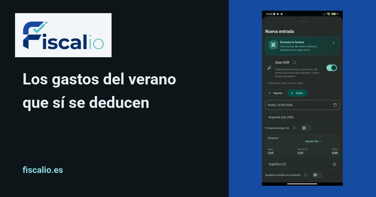 Fiscalio detectando los datos de una factura para dar de alta el gasto con su justificante.